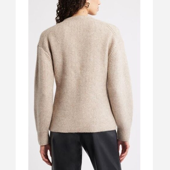 Nordstrom One-Button V-Neck Rib Cardigan - Picture 4 of 11